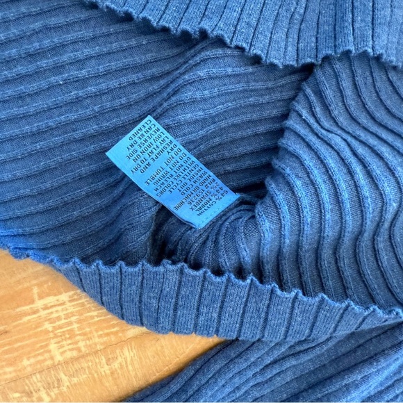 J. McLaughlin Deep Blue Ribbed Cardigan - Picture 4 of 6